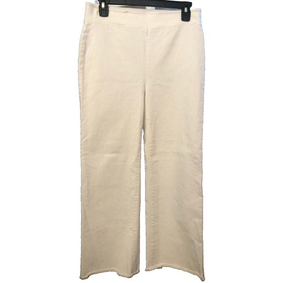 Loft Summer White High Rise Stretch Straight Bootcut Cutoff Jeans Reg Size 4 - Picture 1 of 5